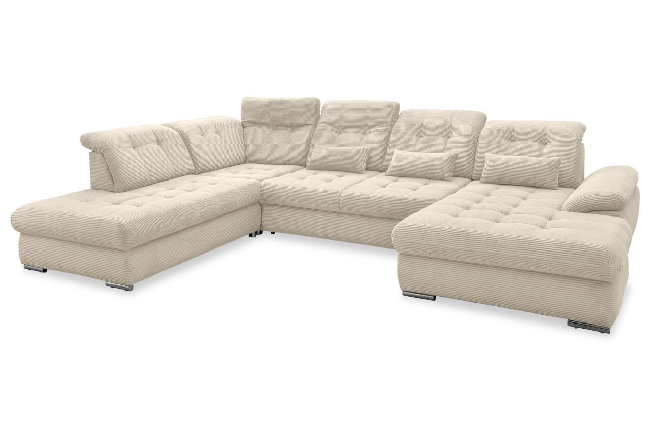 rigatti benformato wohnlandschaft links cordstoff 4808 beige