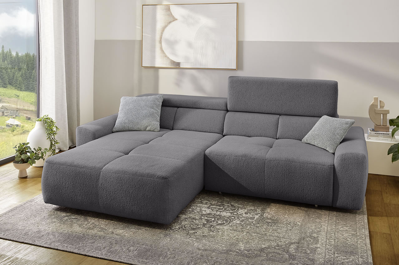 uno ecksofa links flachgewebe 432 09 grau milieubild 3