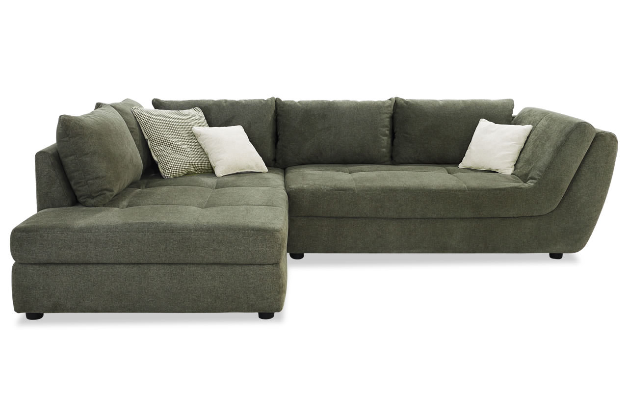 rascasse ecksofa links mittelstruktur stoff 430 03 gruen frontansicht