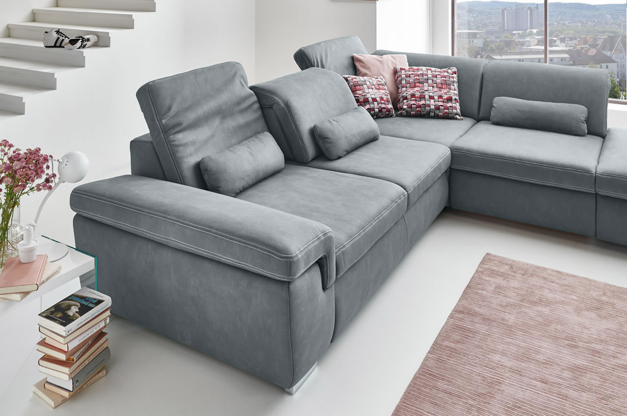 mp in17041 arvend ecksofa rechts mammut steel detailbild sitztiefenverstellung