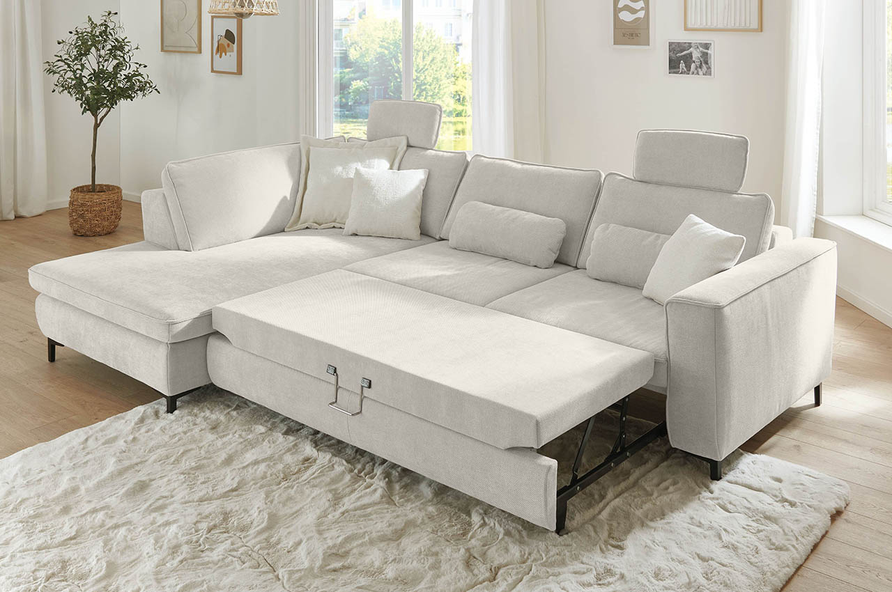 mp in24153 ecksofa links stoff cody natur milieubild mit schlaffunktion 1