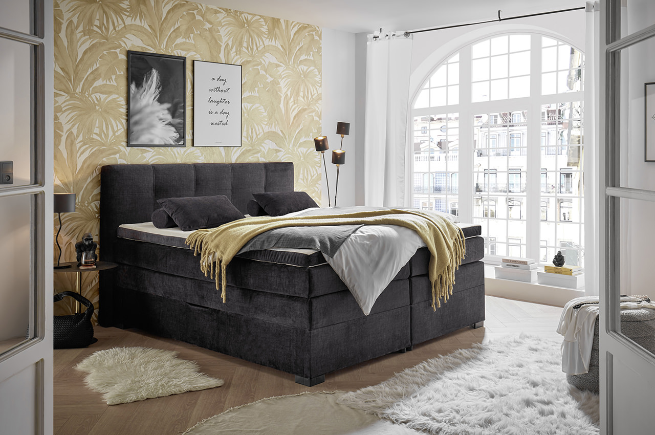 fanes boxspringbett stoff vogue 17 charcoal milieubild fanes boxspringbett stoff vogue 17 charcoal milieubild