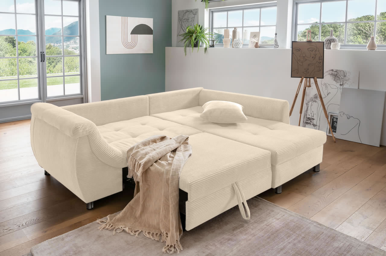 benformato agira ecksofa rechts 4808 beige milieu mit schlaffunktion benformato agira ecksofa rechts 4808 beige milieu mit schlaffunktion