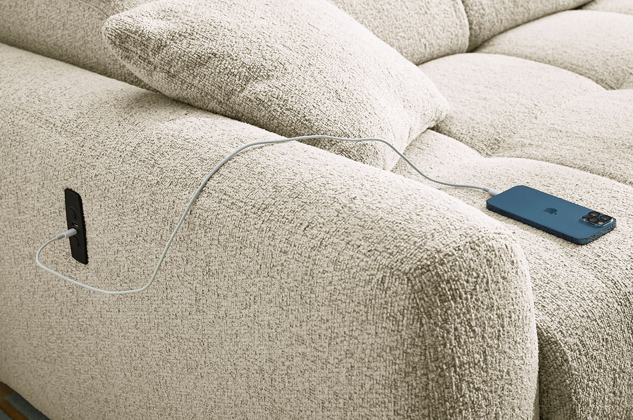 move ecksofa rechts flachgewebe 432 07 beige detailbild