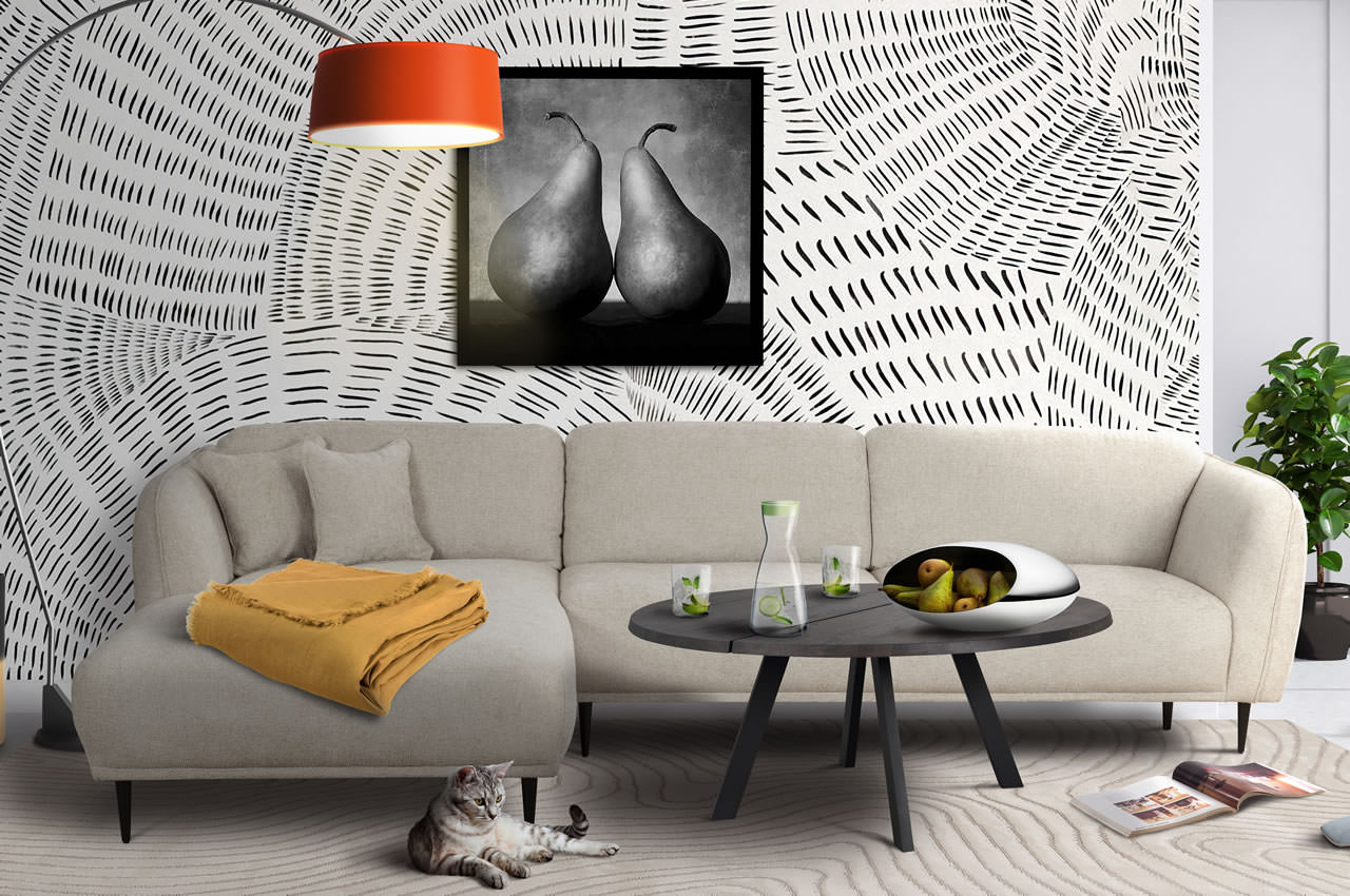 Ecksofa Kelmis links Ottomane 90 cm 671 Beige Ambiente 2 Ecksofa Kelmis links Ottomane 90 cm 671 Beige Ambiente 2