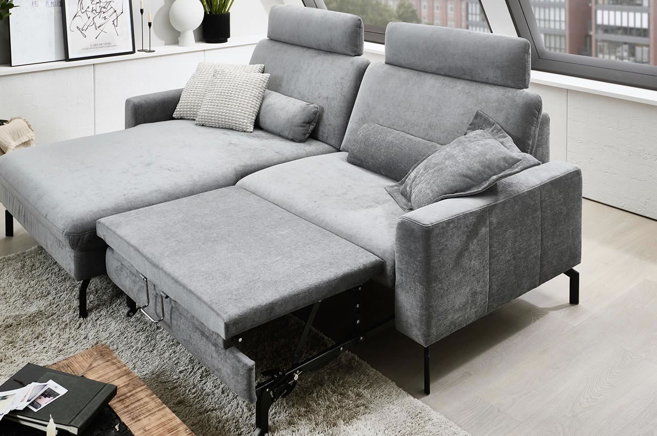 ze em20028 ecksofa links stoff santos grau milieubild mit schlaffunktion