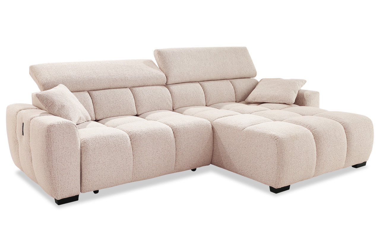 ecksofa lounge rechts 432 04 beige orange mit kopfteilverstellung