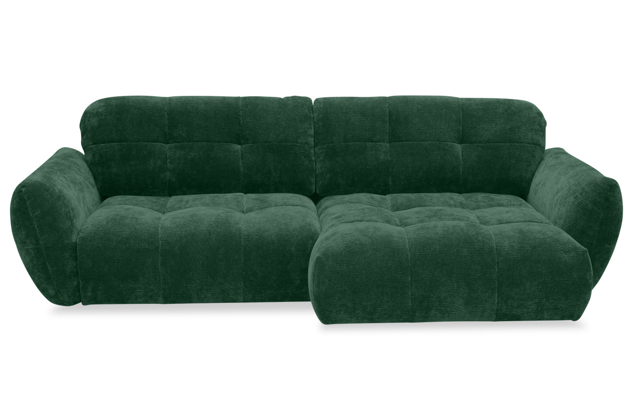 ecksofa nivo rechts stoff cloud a063 dunkelgruen frontansicht