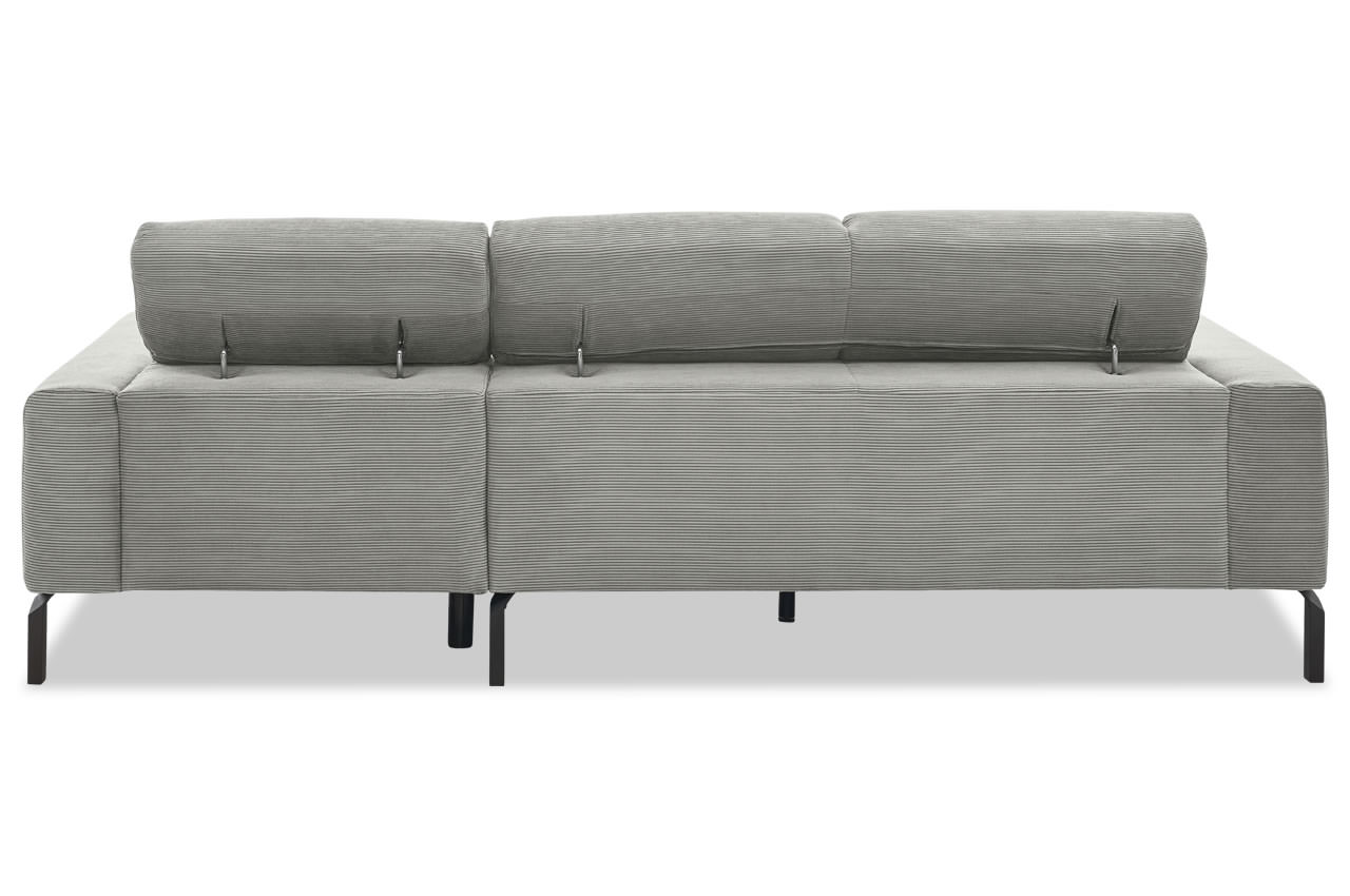 spring ecksofa mit recamiere rechts feincord grau rueckansicht