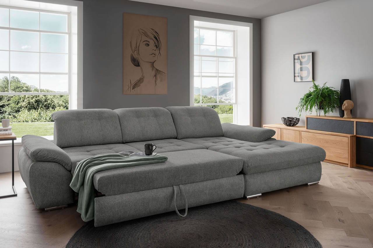 benformato ecksofa rigatti rechts coroni 9309 dunkelgrau milieu schlaffunktion