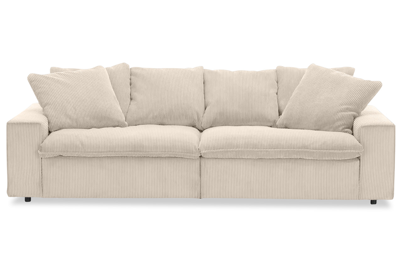 kini 2 sitzer 3 sitzer sofa cord zoom 01 creme frontansicht kini 2 sitzer 3 sitzer sofa cord zoom 01 creme frontansicht