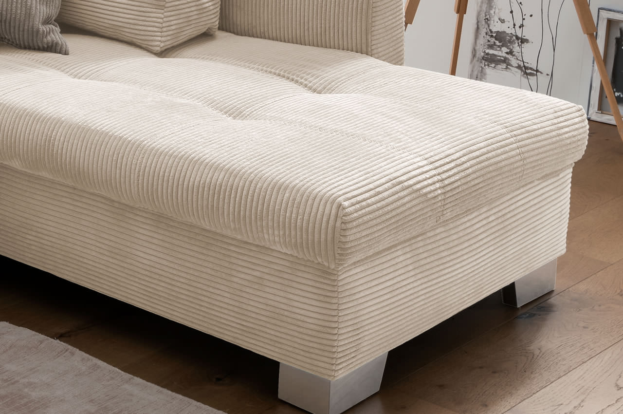 ecksofa flora rechts cord 4808 beige zierkissen cord 4821 grau braun ottomane detailbild ecksofa flora rechts cord 4808 beige zierkissen cord 4821 grau braun ottomane detailbild
