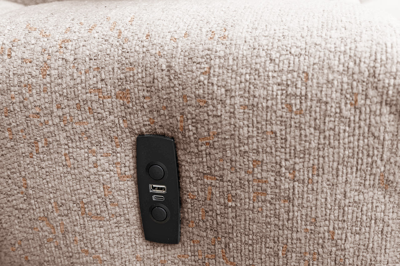 ecksofa lounge rechts 432 04 beige orange detailbild