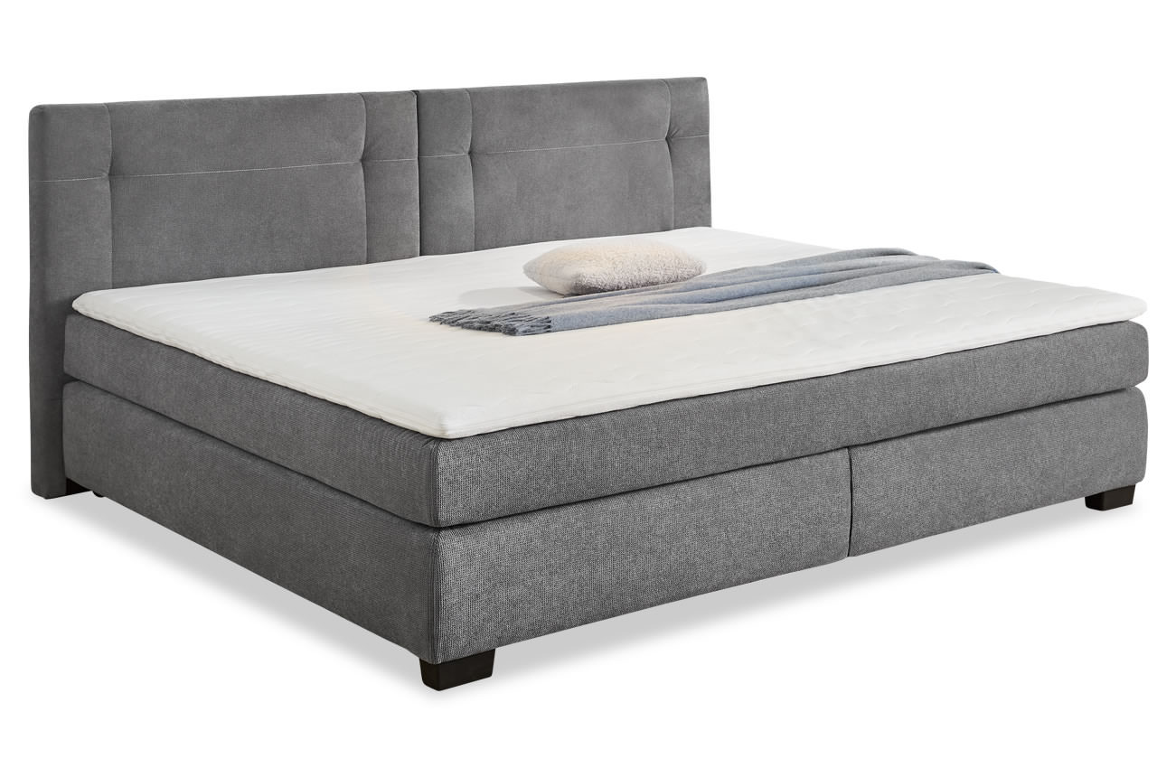 family boxspringbett 240x200 stoff 403 19 dunkelgrau 1
