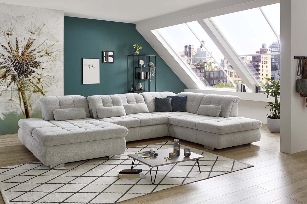 mp in17004 wohnlandschaft rechts stoff famosa silber milieubild mit sitztiefenverstellung mp in17004 wohnlandschaft rechts stoff famosa silber milieubild mit sitztiefenverstellung