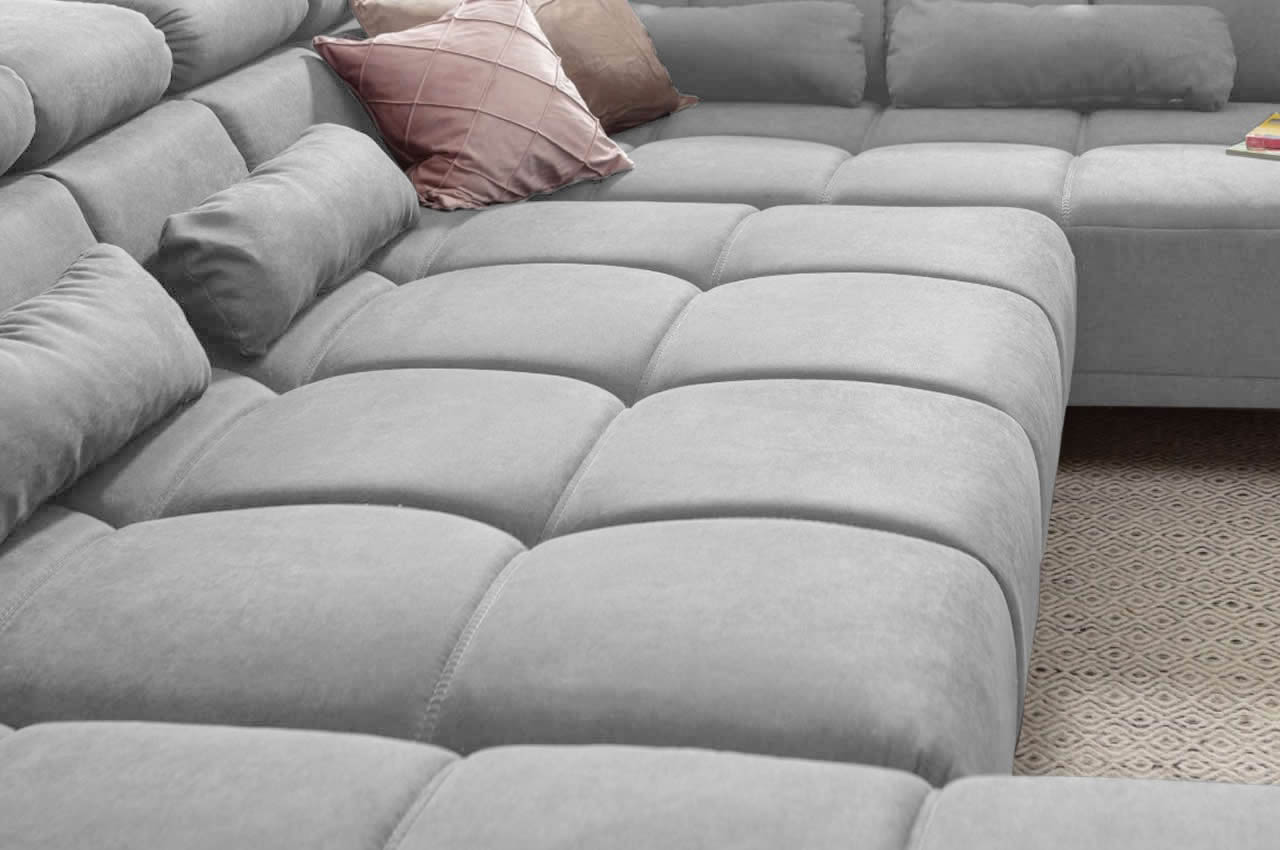 wohnlandschaft speed rechts stoff lino 122 silber detailansicht seitlich