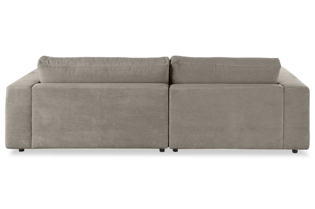 candy high end ecksofa mit longchair links cord taupe rueckseite