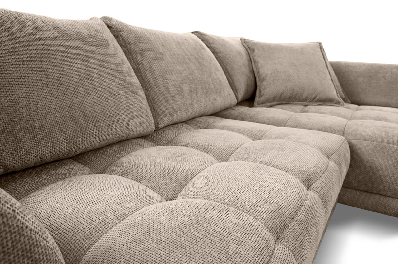 vinci ecksofa rechts stoff flow 02 taupe detailbild vinci ecksofa rechts stoff flow 02 taupe detailbild