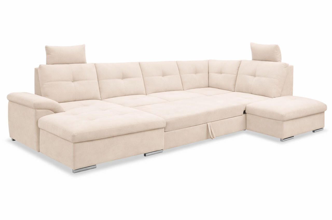 wohnlandschaft arena rechts stoff aston 01 creme mit schlaffunktion