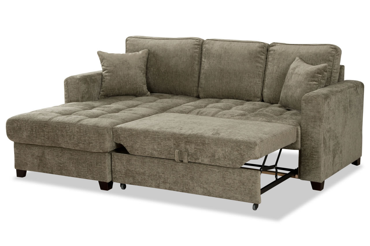split ecksofa links 6114 olive mit schlaffunktion