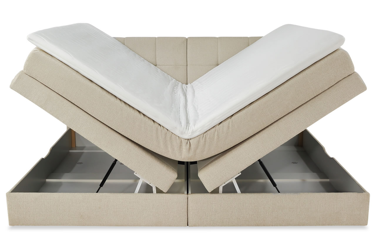 casa grande boxspringbett 240x200 stoff 444 17 beige frontansicht mit bettkasten casa grande boxspringbett 240x200 stoff 444 17 beige frontansicht mit bettkasten