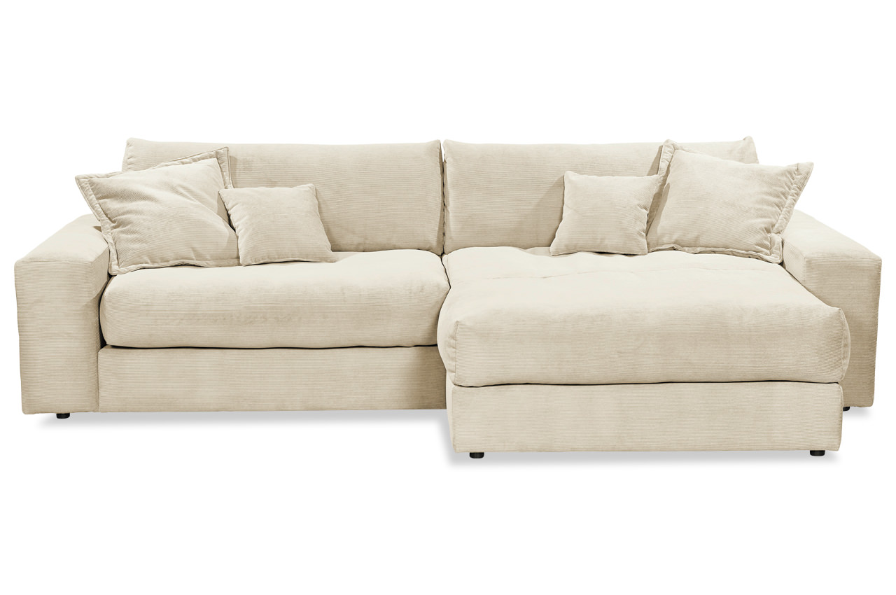 kamil ecksofa rechts feincord fjord 23 cream frontansicht kamil ecksofa rechts feincord fjord 23 cream frontansicht