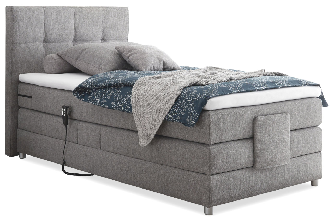 Manolo 100_120 Boxspringbett mit Motor_Artemis 18 silver_Milieu_sp