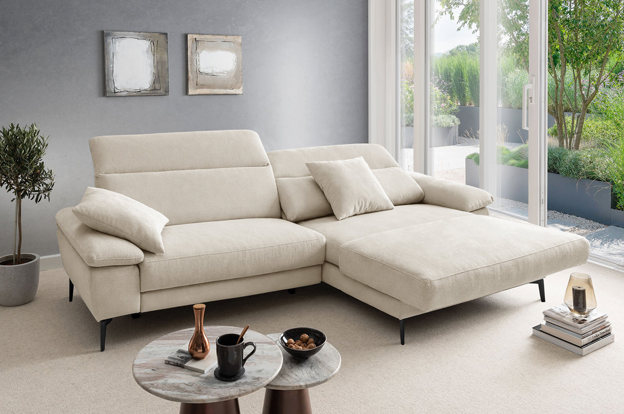 cancelli ecksofa rechts stoff tonia 750001 creme milieubild relaxfunktion 2