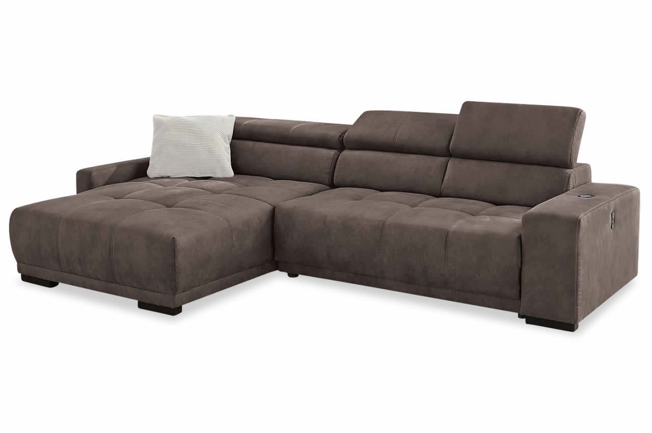 le mans ecksofa links stoff 415 08 braun