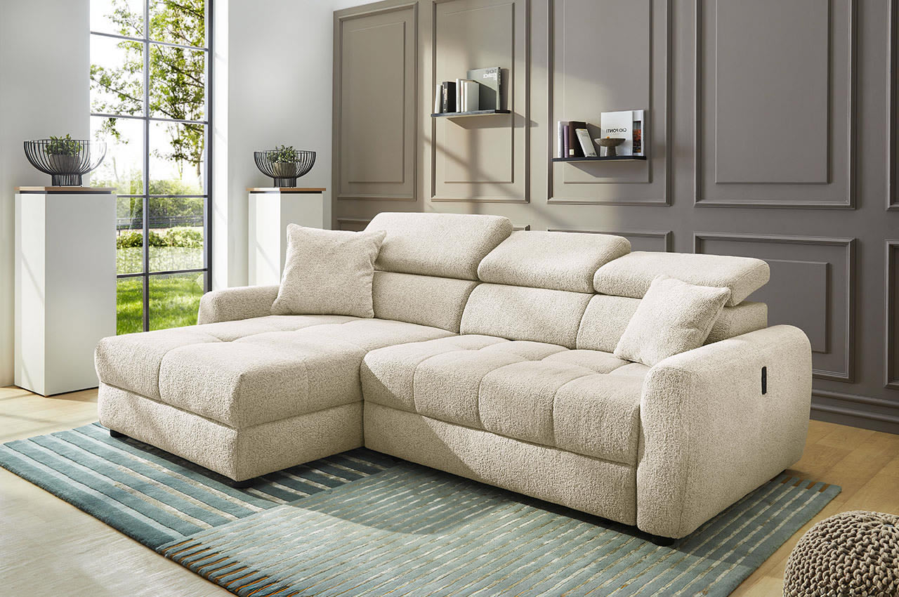 move ecksofa links flachgewebe 432 07 beige milieubild