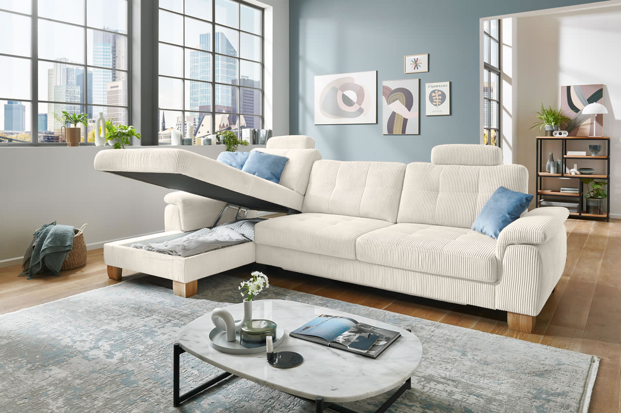 pp la19101 landart ewian ecksofa links cord natur milieu mit bettkasten