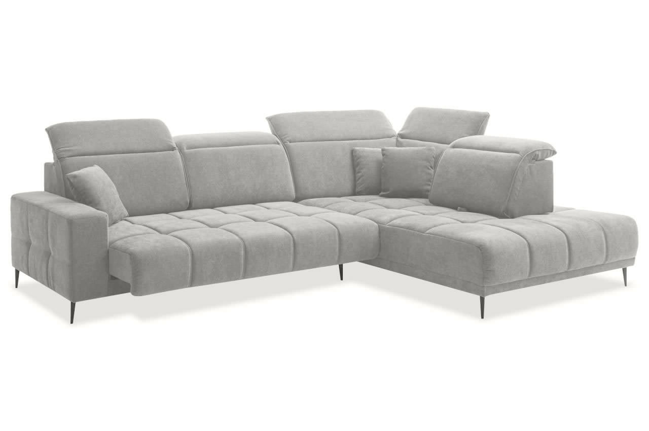 livorno ecksofa mit ottomane rechts aragon 80 silber sitztiefenverstellung livorno ecksofa mit ottomane rechts aragon 80 silber sitztiefenverstellung