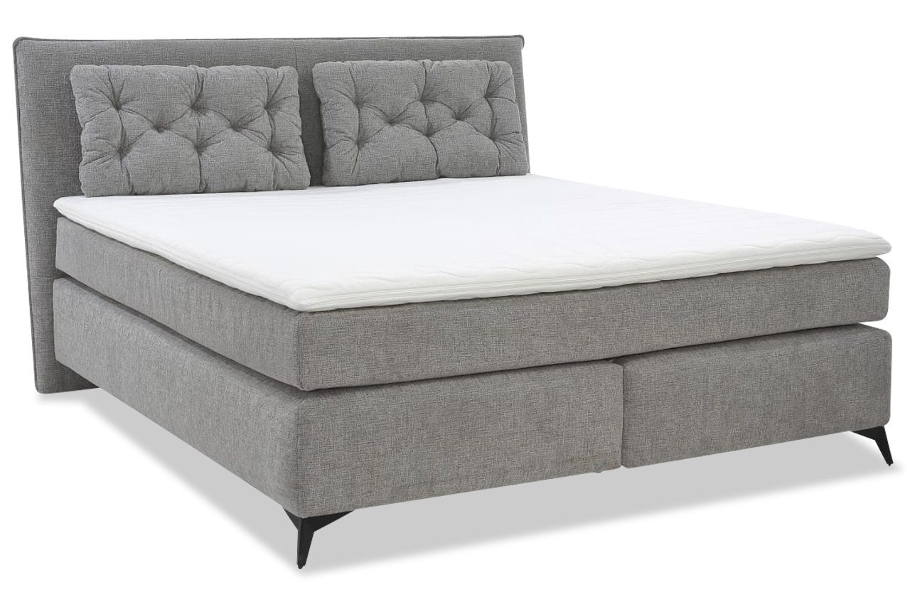 chalet boxspringbett 180x200 chenille 417 19 grau