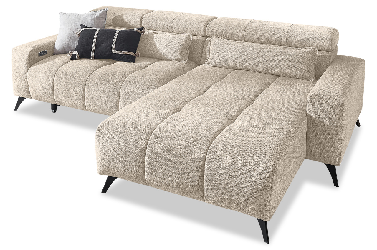 Ecksofa Capri rechts mit elektrischer XXL Sitztiefenverstellung Ecksofa Capri rechts mit elektrischer XXL Sitztiefenverstellung