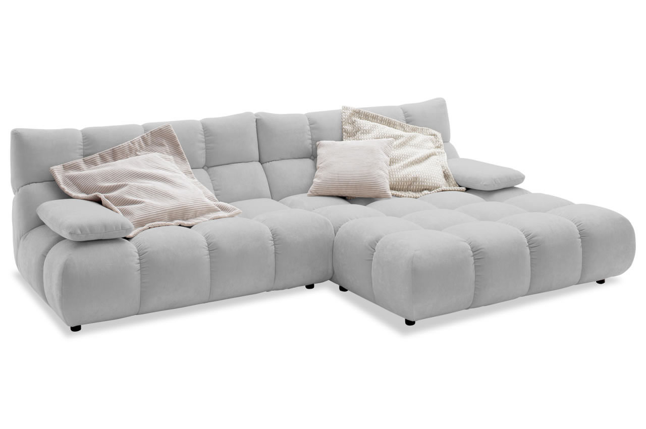 graceland ecksofa mit recamiere rechts roma platin