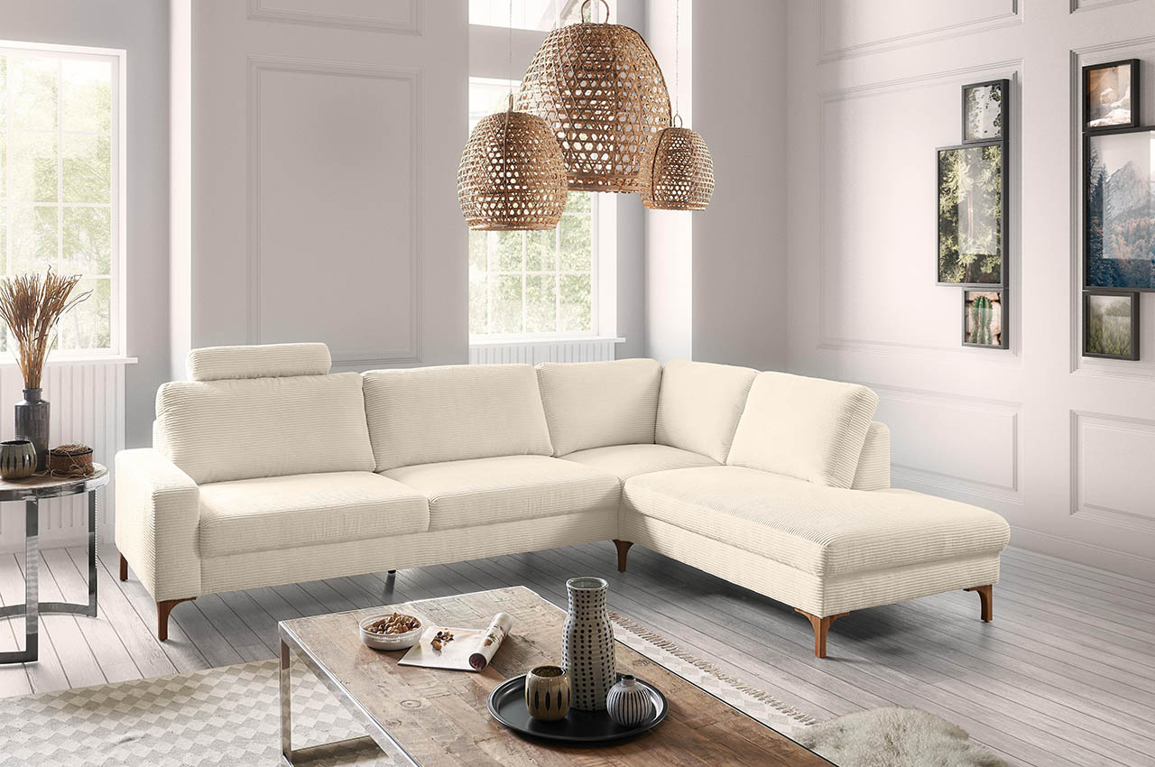ecksofa coast ottomane rechts cord nature milieubild ohne dekokissen ecksofa coast ottomane rechts cord nature milieubild ohne dekokissen