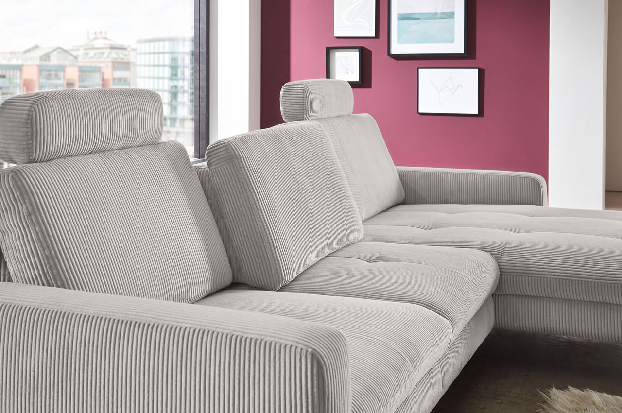 mp in20110 ecksofa rechts cord ecru milieu detailbild sitztiefenverstellung