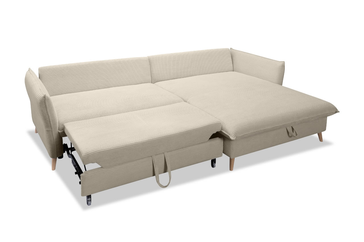 walker ecksofa rechts poso 100 creme schlaffunktion ohne kissen