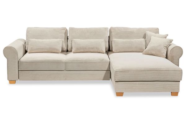 Ecksofa Angelo XL rechts - mit Schlaffunktion und Bettkasten