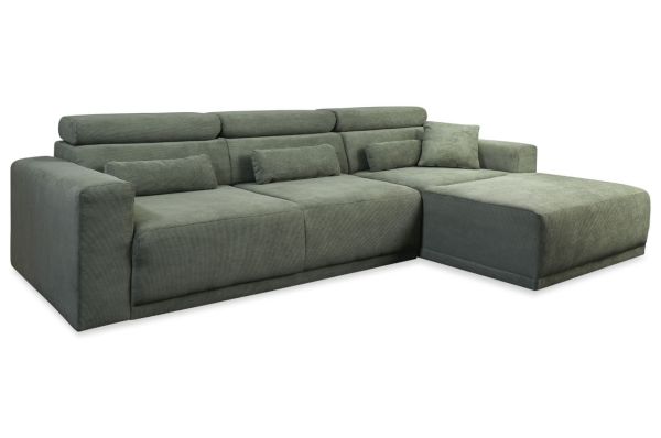 Ecksofa Carlotta rechts - mit elektrischer XXL-Sitztiefenverstellung
