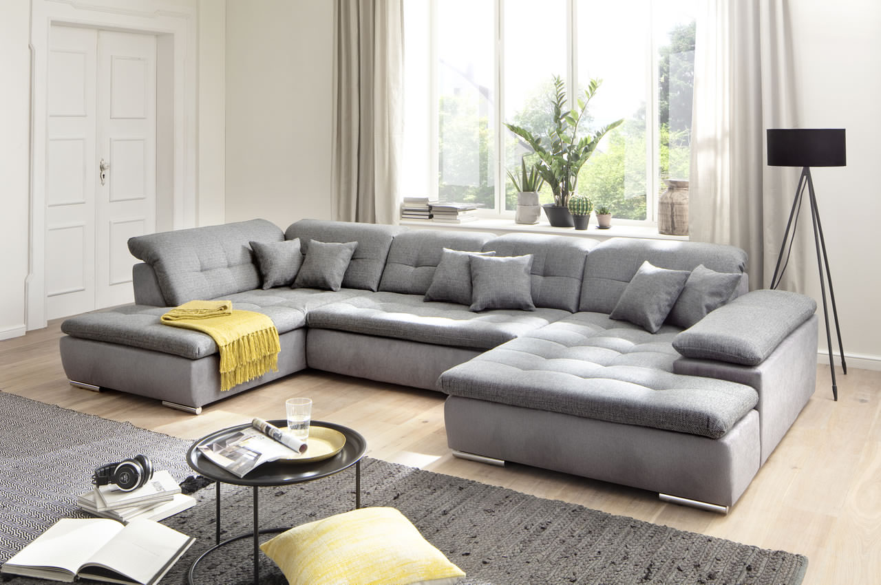 Wohnlandschaft Neapel links - mit Schlaffunktion | Furnster.de