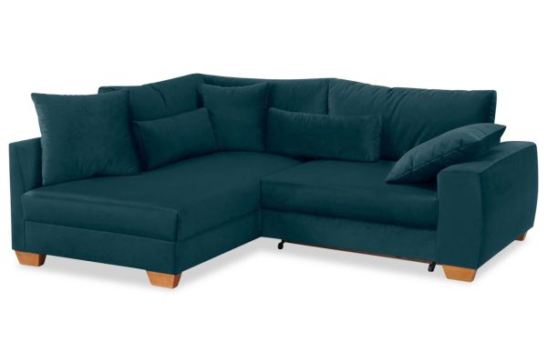 Ecksofa Nora NovaSpring links - wahlweise mit Bettfunktion
