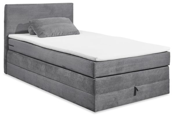 Boxspringbett Luzern 120x200 cm - Einzelbett mit Bettkasten