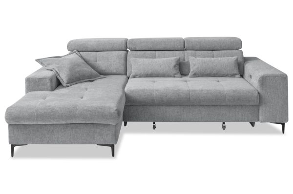 Benformato Ecksofa Neapel links - mit elektrischer XXL-Sitztiefenverstellung