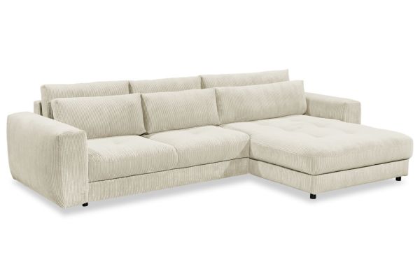 Ecksofa Barura rechts - Cord Couch