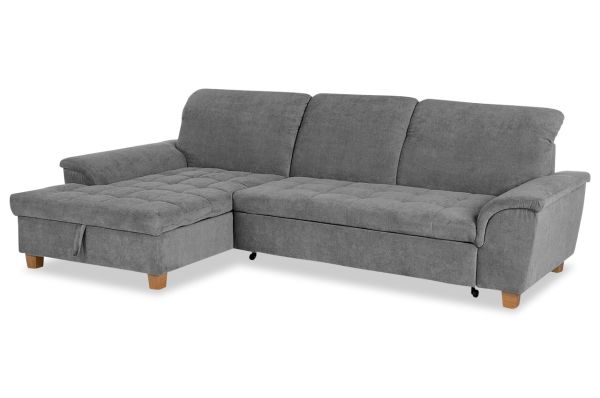 Domo Collection Ecksofa Franzi links - wahlweise mit Schlaffunktion