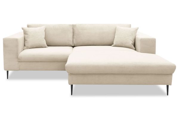 Domo Collection Ecksofa Modica rechts - Cord Sofa