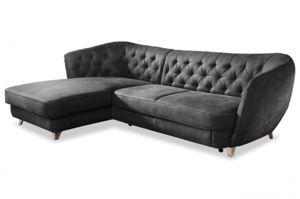 Cotta Chesterfield Ecksofa Retro links - wahlweise mit Schlaffunktion