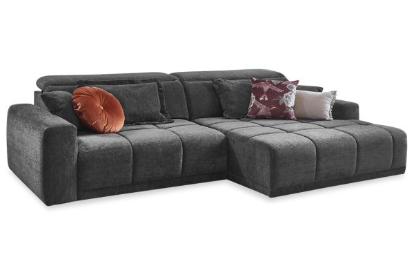 Ecksofa Duke rechts - mit elektrischer XXL-Sitztiefenverstellung