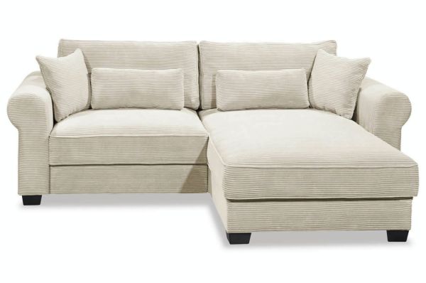 Ecksofa Angelina rechts - mit Schlaffunktion und Bettkasten